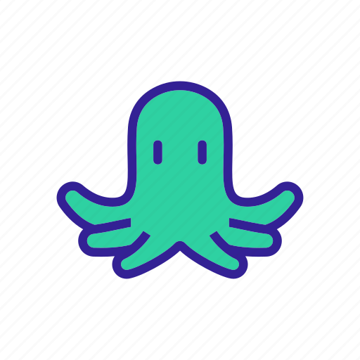 Clam, marine, mollusk, octopus, short, tentacles, water icon - Download on Iconfinder