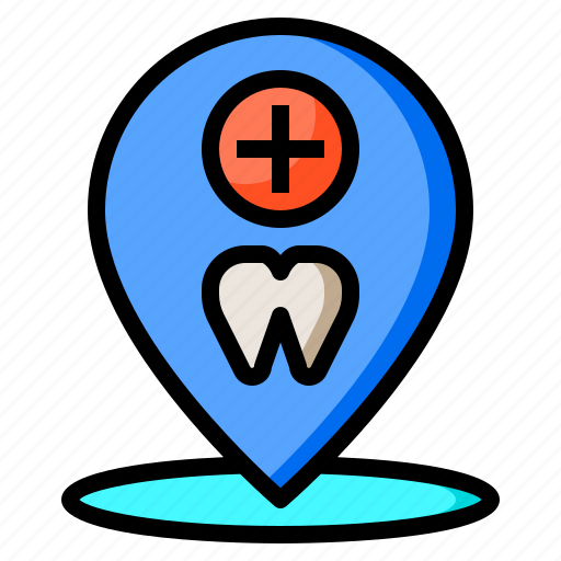 Dentist, health, medical, odontologist, pin, placeholder, tooth icon - Download on Iconfinder