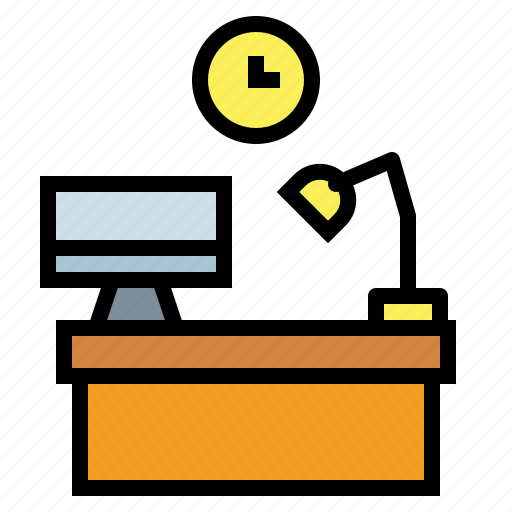 Computer, desk, office, workspace icon - Download on Iconfinder