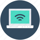 internet connected, laptop, wifi connection, wifi signals, wireless internet