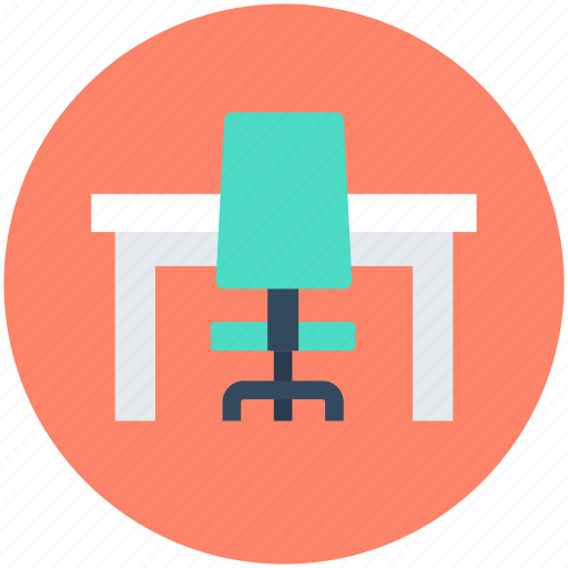 Desk drawer, office chair, office desk, office table, study desk icon - Download on Iconfinder