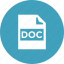 doc, document, file, format, office, text, word