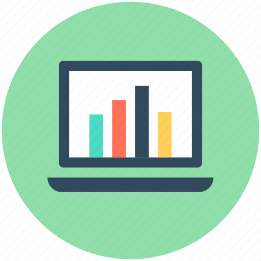 Analytics, infographics, laptop, online graph, statistics icon - Download on Iconfinder