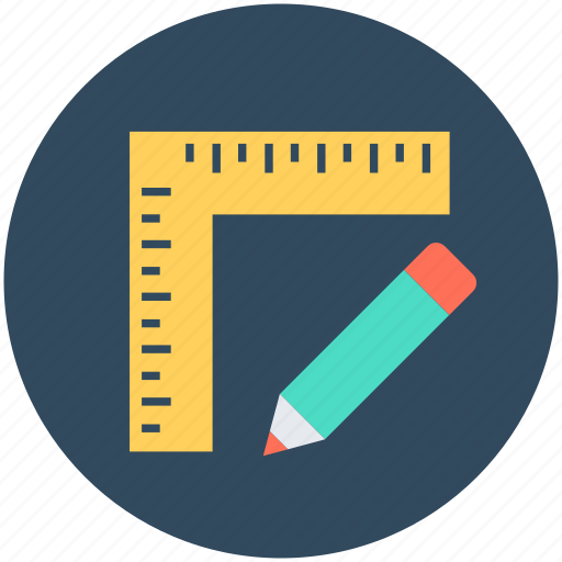Drafting, drawing equipment, drawing tools, pencil, ruler icon - Download on Iconfinder