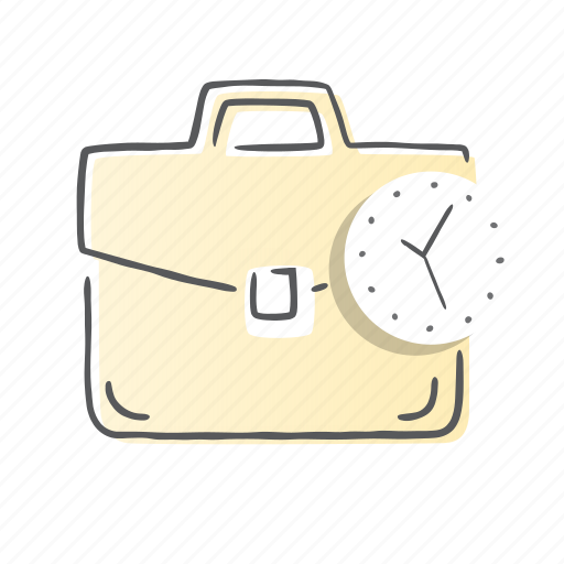Briefcase, deadline, portfolio, suitcase, time icon - Download on Iconfinder