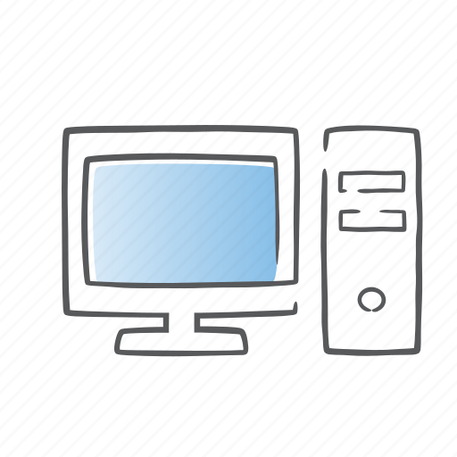 Computer, desk, desktop, hardware, pc icon - Download on Iconfinder