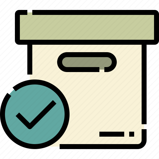 Box, checked, stack, certified, document icon - Download on Iconfinder