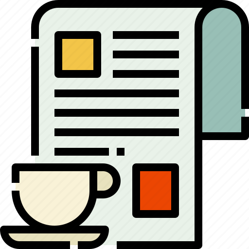 Newspaper, coffee, office, news, read icon - Download on Iconfinder