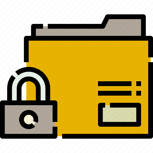 Protected, folder, lock, securities, document icon - Download on Iconfinder
