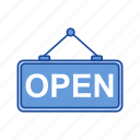 open, open tag, retail, shop 