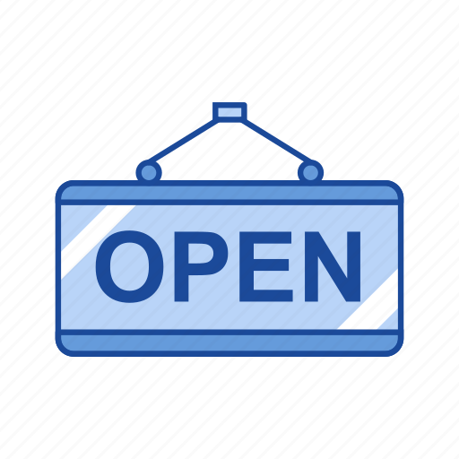 Open, open tag, retail, shopping icon - Download on Iconfinder