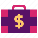 bag, briefcase, business, dollar, office