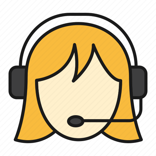 Call, center, headset, office, person, support icon - Download on Iconfinder