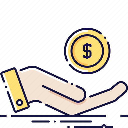 Cash, coin, hand, money, paying, payment, sales icon - Download on Iconfinder