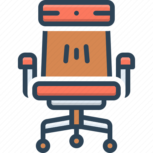 Chair, swivel, movable, leather, armchair, furniture, comfortable icon - Download on Iconfinder