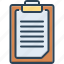 clipboard, document, report, survey, notepad, memo, timetable, checklist 