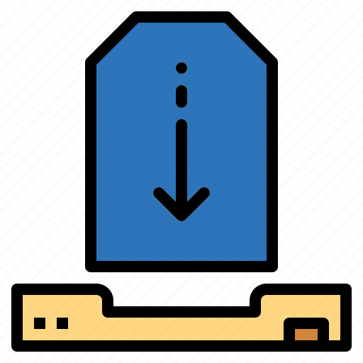 Arrow, down, download, downloading, inbox, multimedia, orientation icon - Download on Iconfinder