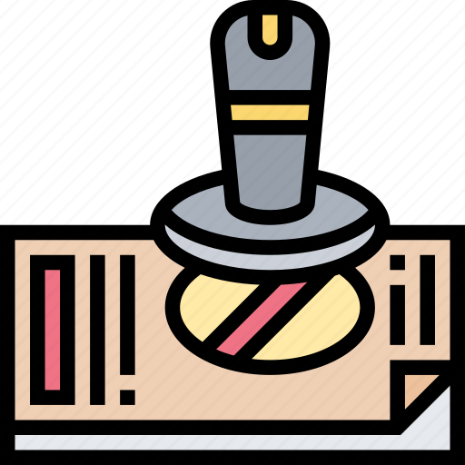 Stamper, checked, label, official, paperwork icon - Download on Iconfinder