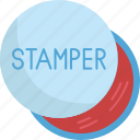stamper, rubber, paperwork, approval, office