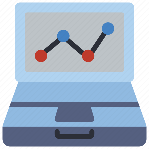 Computer, equipment, graph, laptop, office, pc icon - Download on Iconfinder