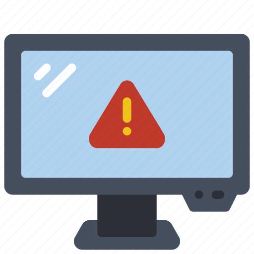 Alert, computer, equipment, monitor, office, pc icon - Download on Iconfinder