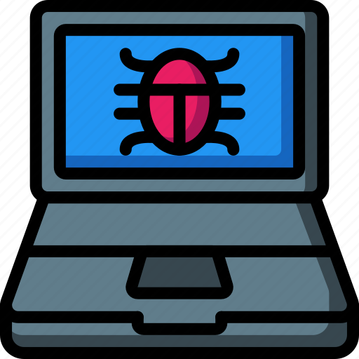 Computer, equipment, laptop, office, virus icon - Download on Iconfinder