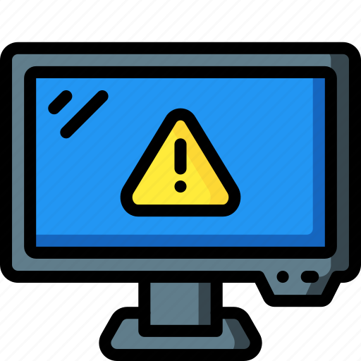 Alert, computer, equipment, monitor, office, screen icon - Download on Iconfinder