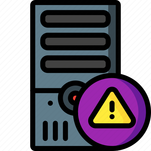 Alert, computer, equipment, office, server, tower icon - Download on Iconfinder
