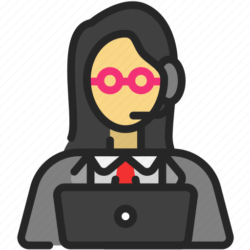 Admin, laptop, user, office, woman, service, support icon - Download on Iconfinder