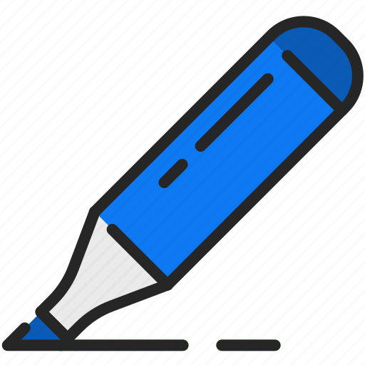 Highlighter, marker, stationary, office, pen, tip, tools icon - Download on Iconfinder