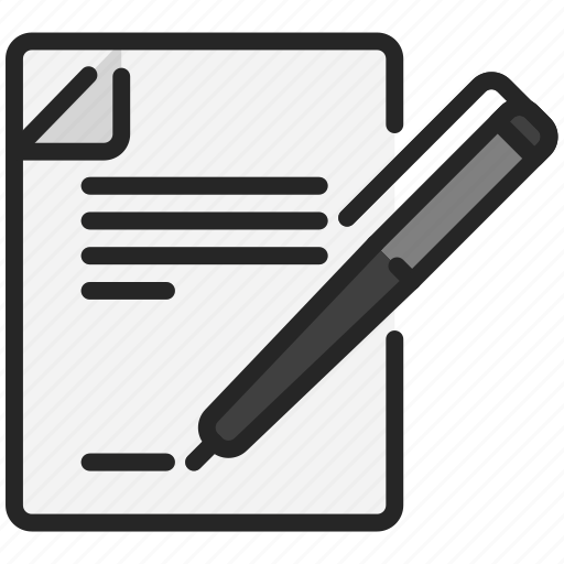 Paper, pen, office, write, writing, page, document icon - Download on Iconfinder