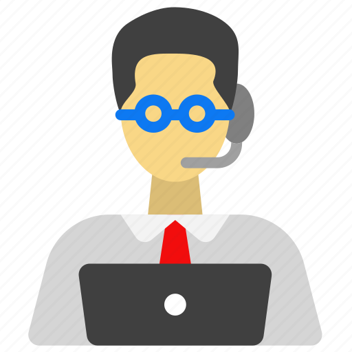 Admin, laptop, user, office, man, service, support icon - Download on Iconfinder