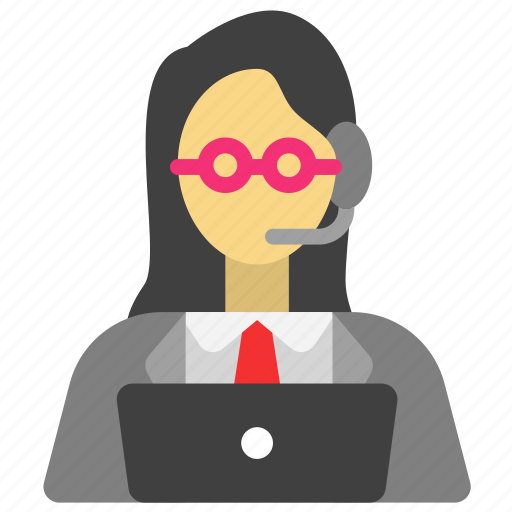 Admin, laptop, user, office, woman, service, support icon - Download on Iconfinder