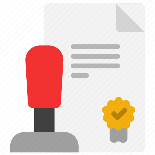 Stamp, approved, checklist, document, office, certificate icon - Download on Iconfinder