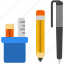 stationary, pen, pencil, ruler, office, tools 