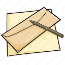 mail, envelope, message, letter, communication, paper