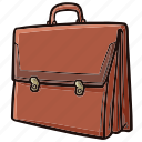 suitcase, bag, briefcase, office, work, business, document