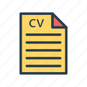 cv, document, file, page, resume