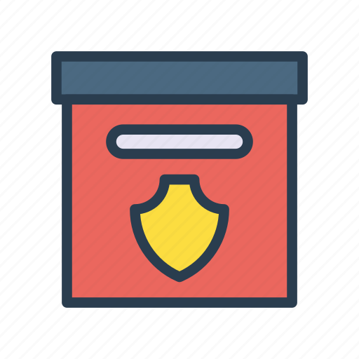 Box, parcel, protection, security, shield icon - Download on Iconfinder
