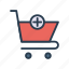 add, cart, shop, shopping, trolley 