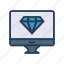 diamond, display, finance, jewel, screen 