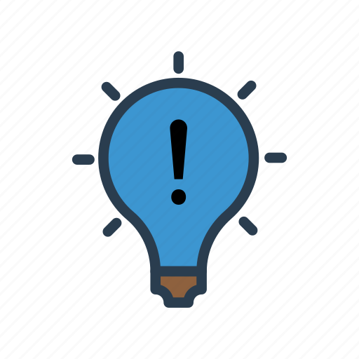 Bulb, error, exclamation, idea, light icon - Download on Iconfinder