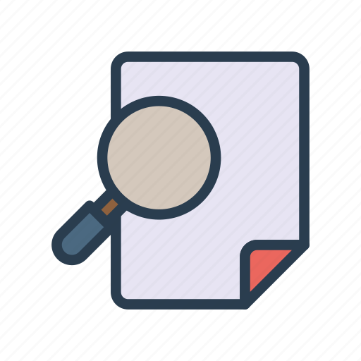 Document, file, magnifier, paper, research icon - Download on Iconfinder