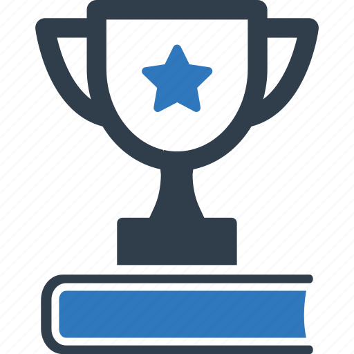 Book award, chalice, champion, gold cup, trophy, winner trophy, writer trophy icon - Download on Iconfinder