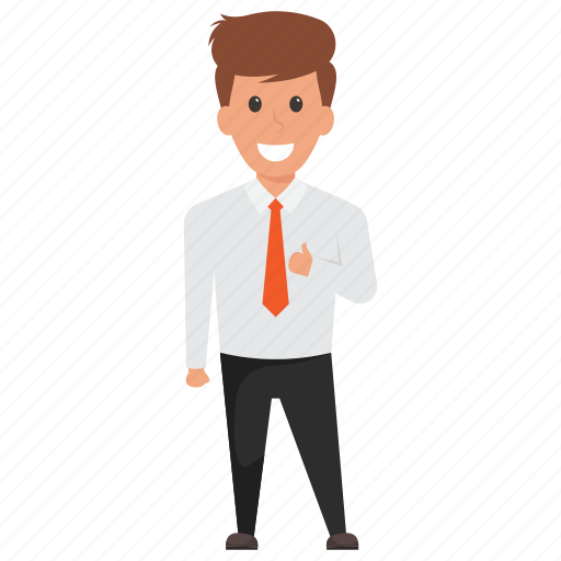 Happy employee, interacting, introduction, joyous person, satisfied employee. icon - Download on Iconfinder