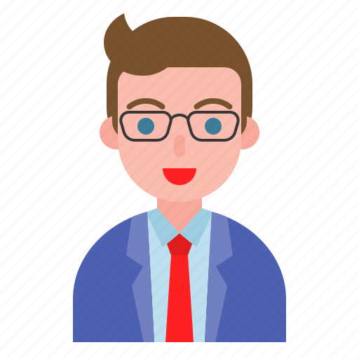 Business, glasses, male, man, profile, suit, tie icon - Download on Iconfinder