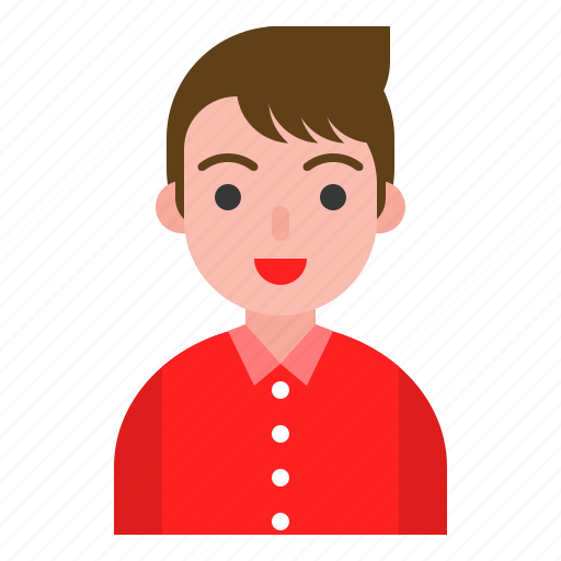 Boy, male, man, people, red icon - Download on Iconfinder