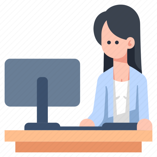 Business, businesswoman, computer, office, people, professional, working icon - Download on Iconfinder