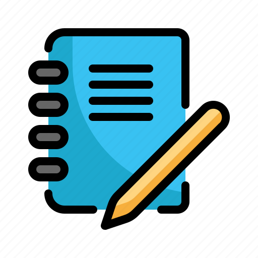 Notebook, pen, paper, memo, document, file icon - Download on Iconfinder
