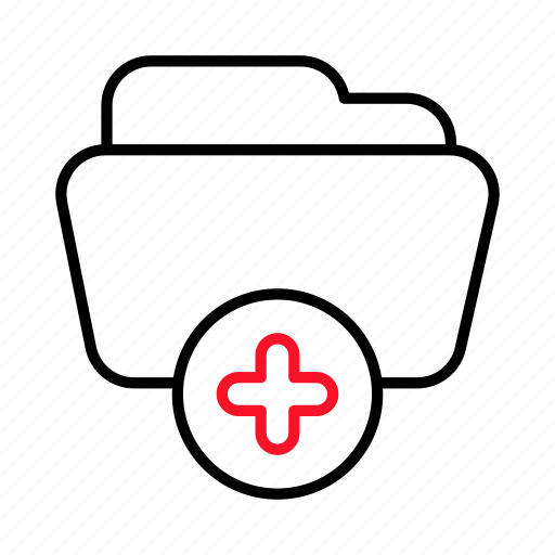 Folder, add, data, storage, file, office, material icon - Download on Iconfinder